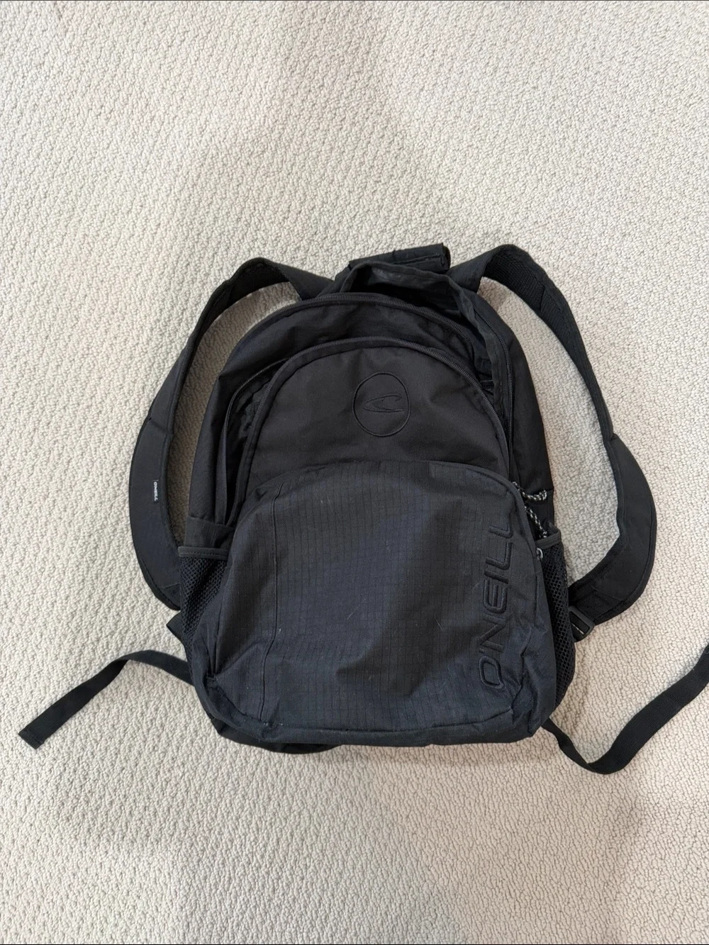 O'Neill Black Everyday Backpack with Front Zip Pocket
